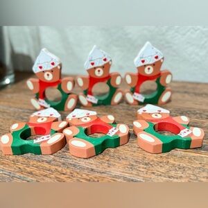 Teddy bear napkins holder  6 pieces
